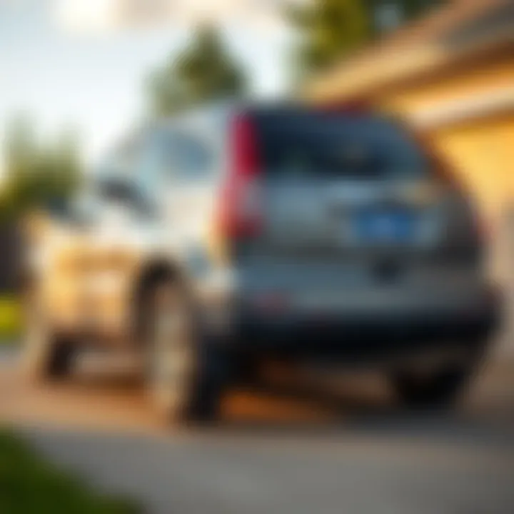A well-loved 2007 Honda CR-V parked in a driveway with a nostalgic vibe, showing signs of wear but still holding sentimental value.