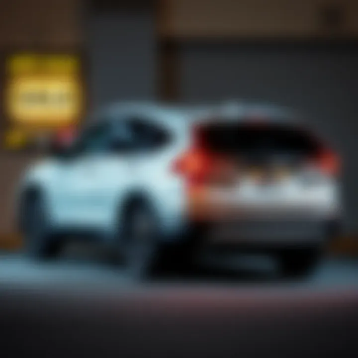A 2014 Honda CR-V EX-L parked for sale, showcasing its exterior design and condition, with a for sale sign in the window.