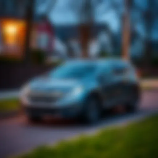 A 2016 Honda CR-V parked on a residential street with a focus on its features