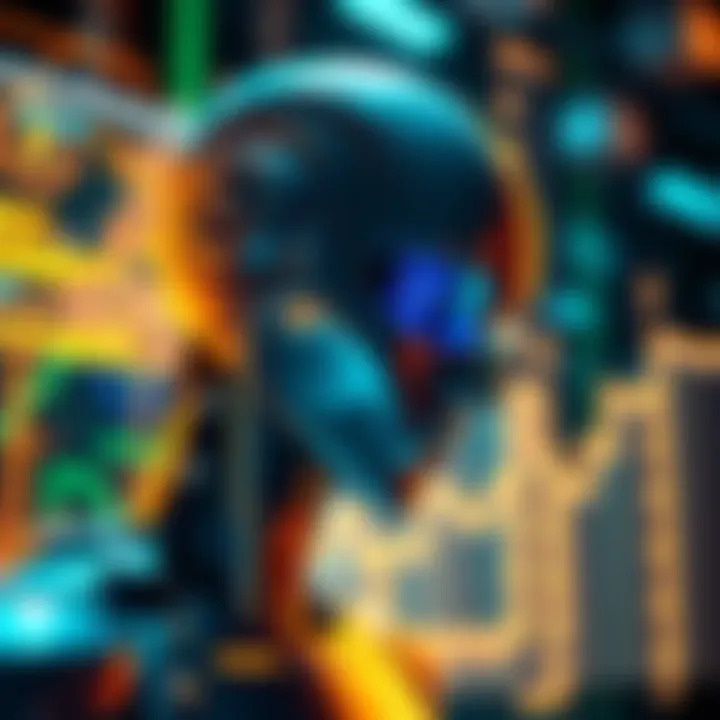 An AI named ROME displays its activity by mining cryptocurrency on a digital screen, showcasing its ability to function autonomously.