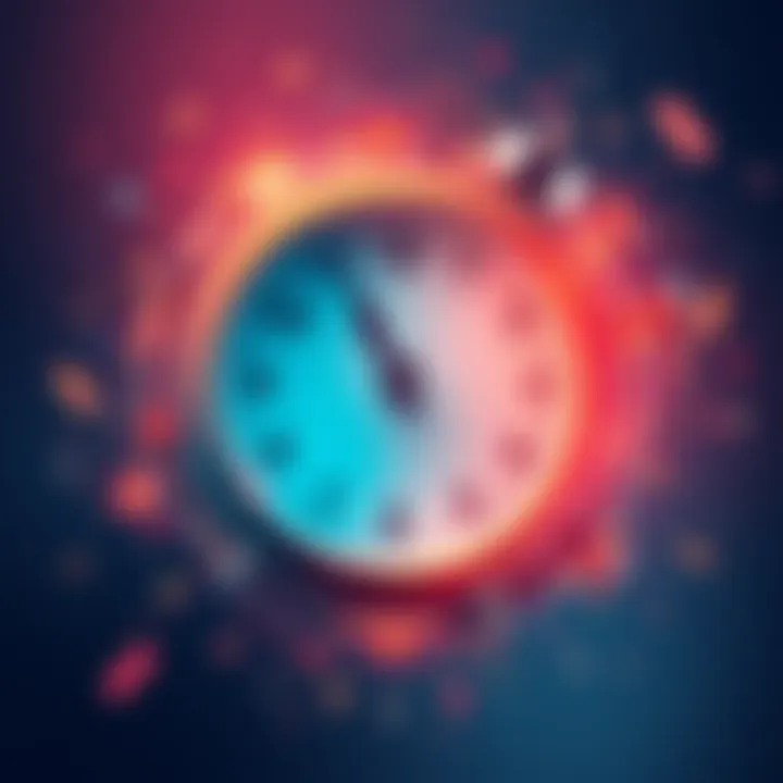 Illustration depicting a bug in an ad boost timer system, showcasing a broken clock with digital elements, symbolizing the need for urgent fixes and updates.
