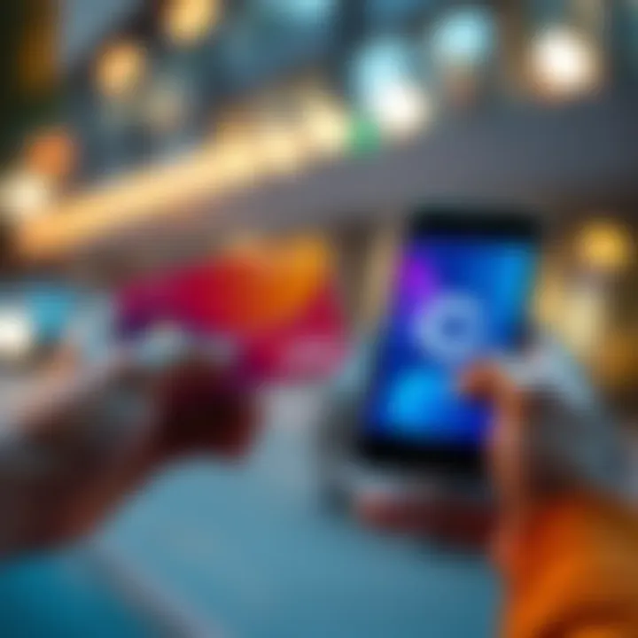 A person holding a One4all prepaid VISA card next to a smartphone displaying the Curve app