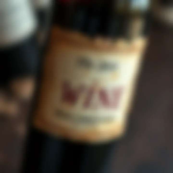 A close-up of an old wine bottle with dust on the label, symbolizing the beauty of age and refinement in art and culture.