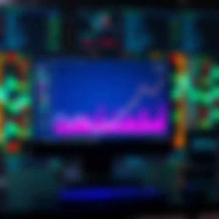 A computer screen displaying a colorful data chart generated by AI, showcasing various data points clearly.