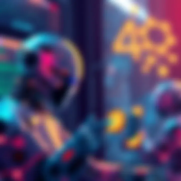 Illustration of AI agents engaged in transactions using stablecoins, symbolizing modern payment technology.