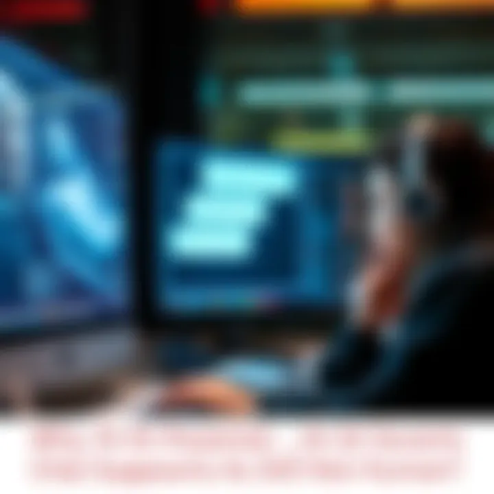 AI Chat Support Frustration A person looks confused while chatting with an AI support agent on a computer screen, showing scripted responses.