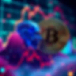 A graphic showing rising AI stocks alongside a cautious Bitcoin symbol, illustrating market trends in 2026.
