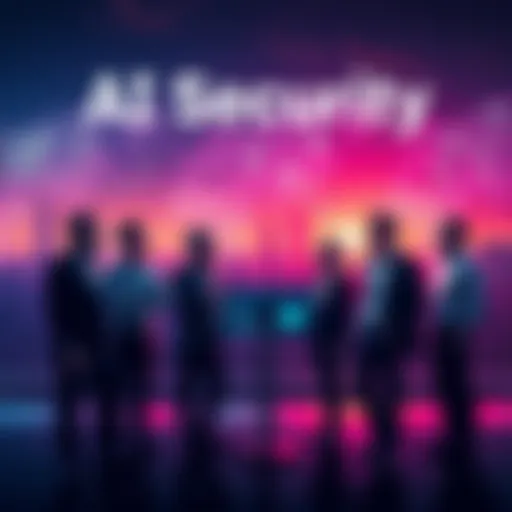 Representatives from EQTYLab, Nvidia, Intel, Accenture, and Dell discussing AI security improvements using Hedera technology.