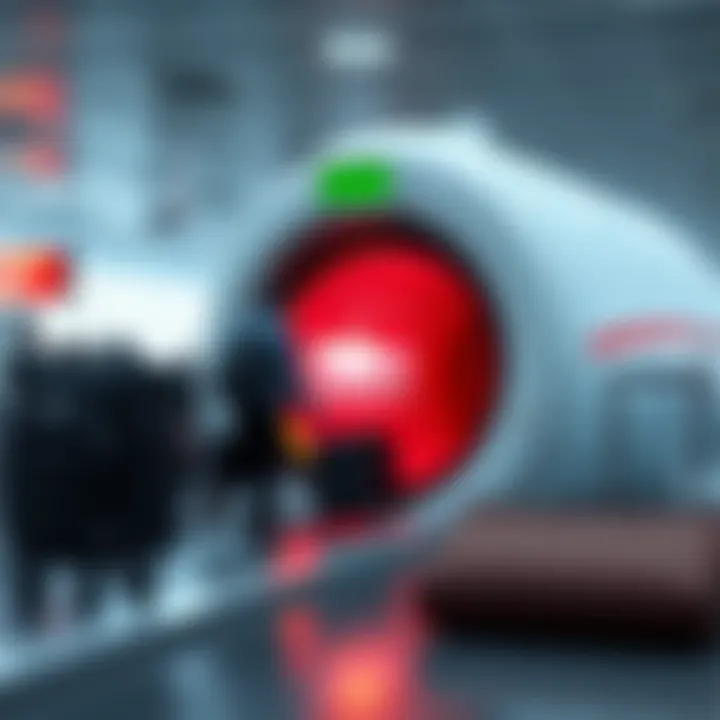 An airport security scanner examining a traveler's bag, highlighting concerns about revealing sensitive information.