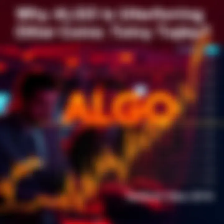 Graph showing ALGO's price increase compared to other cryptocurrencies today with bullish investors in the background