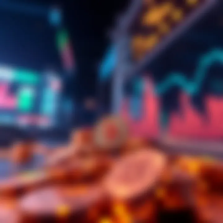 Graph showing a declining trend in cryptocurrency values with memecoins featured