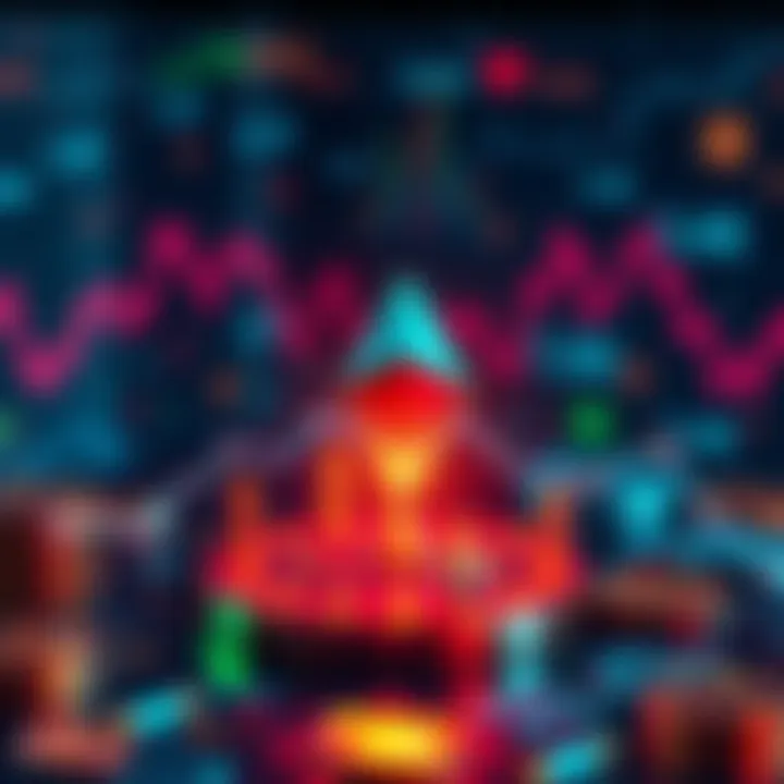 Graphic showing Amundi's new tokenized fund on Ethereum, with financial symbols and digital currency icons in the background.