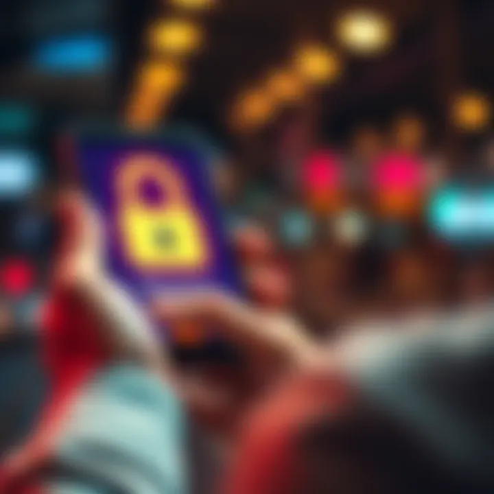 A person using a smartphone with a locked padlock symbol representing privacy while browsing eSIM plans for data, with Monero coin logo visible, highlighting anonymous purchase options without KYC req...