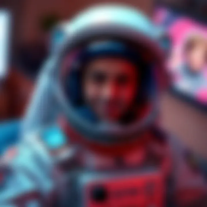 A gamer’s astronaut character showcases a new body appearance at home, highlighting exciting features that have caught the attention of the gaming community.