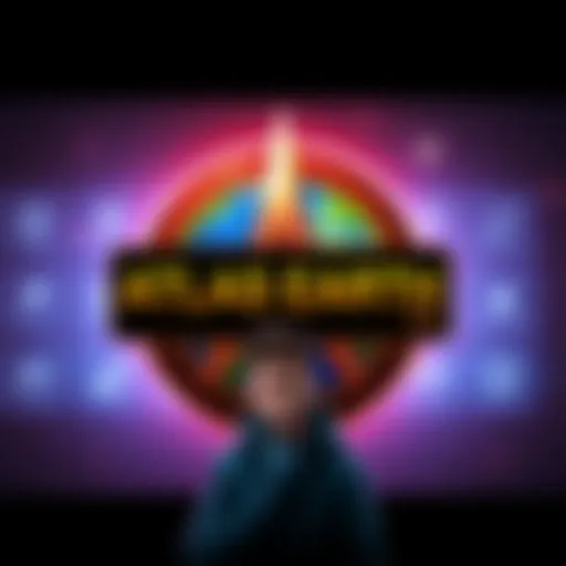 Logo of Atlas Earth with a background showing survey icons and a worried player avatar