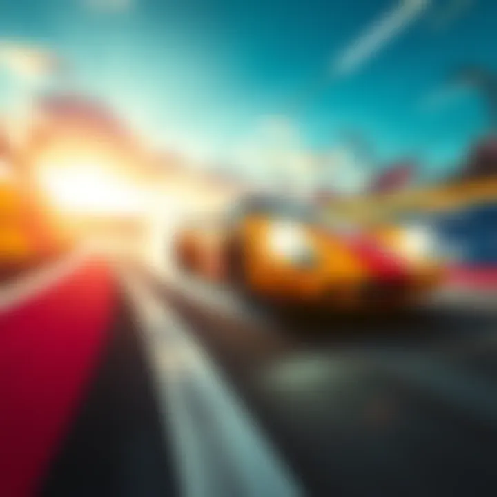 A thrilling moment capturing a racer achieving peak speed with precise control and technique.