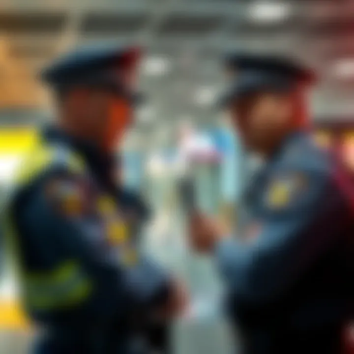 Australian Federal Police Investigation Australian Federal Police officers questioning a man at Sydney airport about a cryptocurrency inquiry