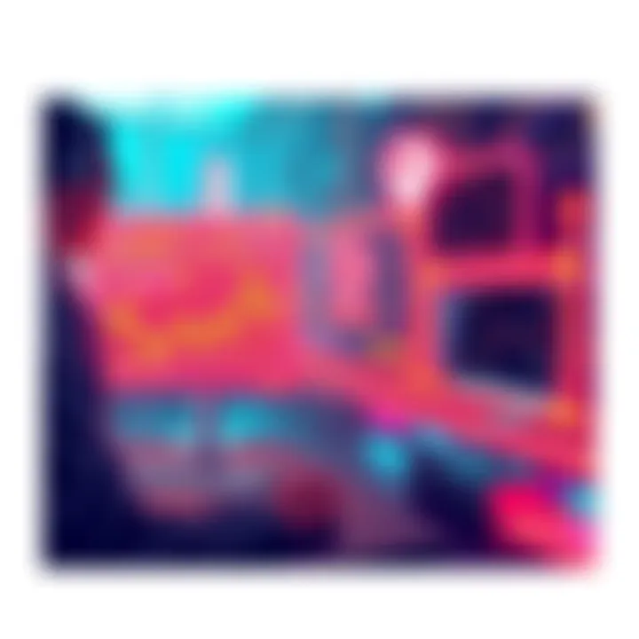 A digital illustration showing automated tools managing TRON network resources during high traffic, depicting smooth operations without failures.