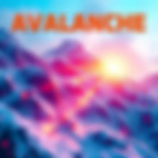 A visual representation of Avalanche impacting global finance with digital symbols and connections