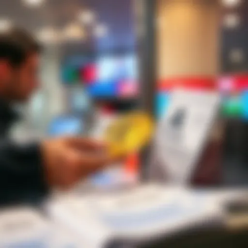 A person depositing money into a bank while considering a Bitcoin purchase on a crypto exchange, with Australian tax documents in view.