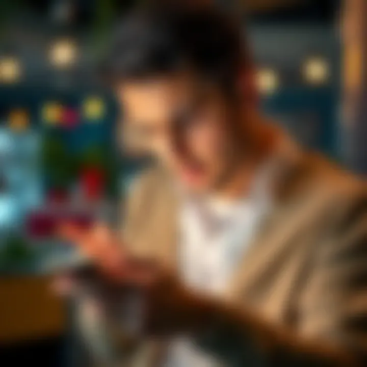 Bank Account Discrepancies Concerned individual checking account balance on a smartphone.