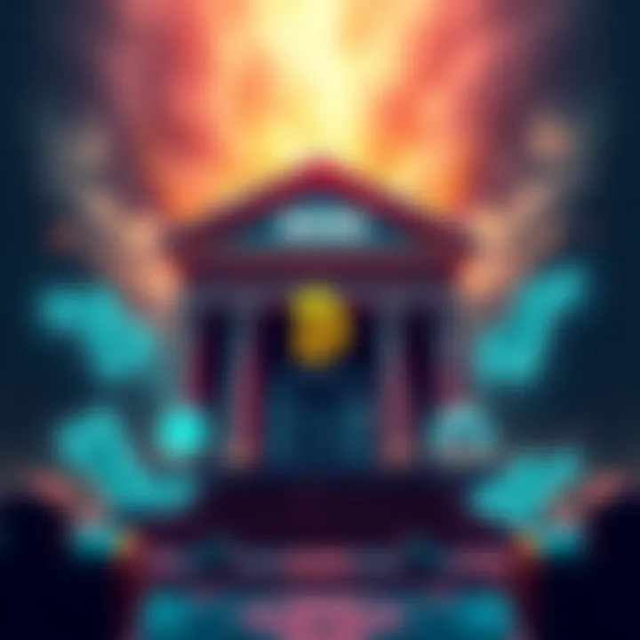 Dynamic Marketing Campaign Revealed Visual representation of a bank's innovative marketing campaign blending traditional finance with cryptocurrency culture.