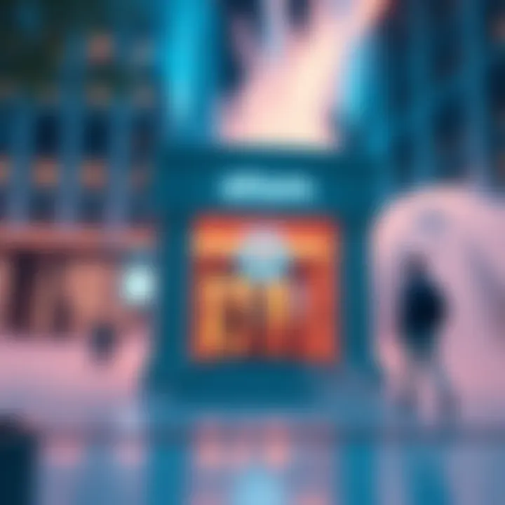 Visual representation of digital banking innovation featuring Atom services