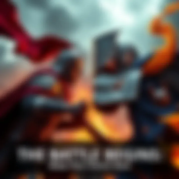 Dramatic imagery depicting two opposing factions ready for battle, symbolizing choice and tension.