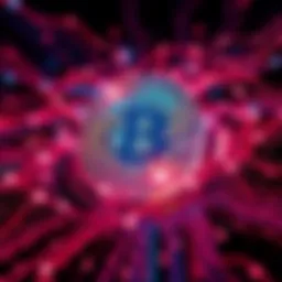 Concept of a quantum-proof algorithm in cryptocurrency with BCH logo and digital security elements