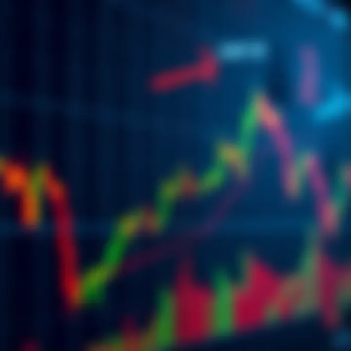 Bearish Flag Chart A bearish flag pattern displayed on a stock market chart, showing a downward trend with a flag formation in the middle.