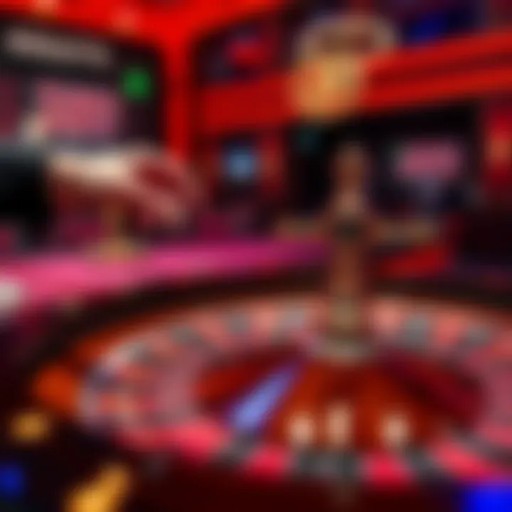A gambler placing 0.337 BTC on a red space at a roulette table in a crypto casino.