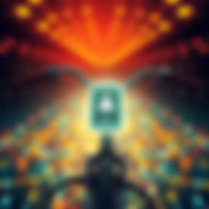 Bicycle with Digital Identity Concept A bicycle with a digital identity tag displayed on a blockchain graphic
