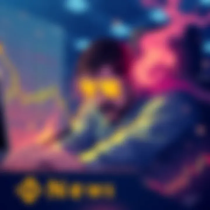 Binance Trading Controversy Illustration depicting a trader overwhelmed by financial loss on a digital platform, symbolizing system failure and urgency for transparency in cryptocurrency trading.