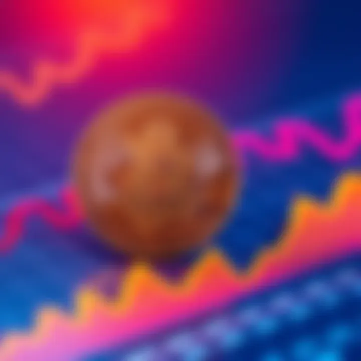 Bitcoin Coin on a Graph Showing Decline A Bitcoin coin placed on a graph that shows a downward trend in value, highlighting investment concerns.