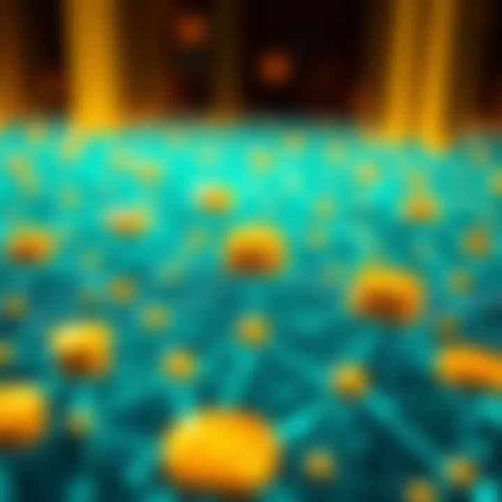 Bitcoin confirmations and nodes Illustration showing Bitcoin transactions with confirmations and nodes connected on a blockchain