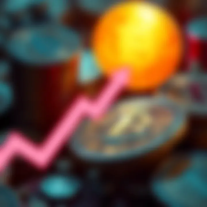 A visual of Bitcoin coins with a downward trend arrow, symbolizing weakening corporate treasury demand.
