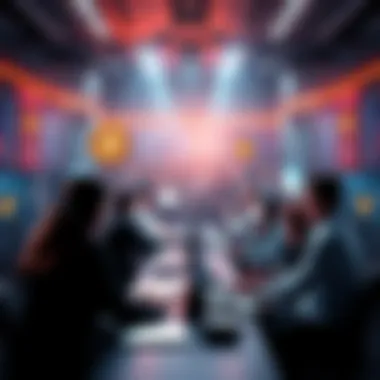 Bitcoin Discussion Forum A vibrant online forum scene with people discussing Bitcoin, sharing ideas and insights.
