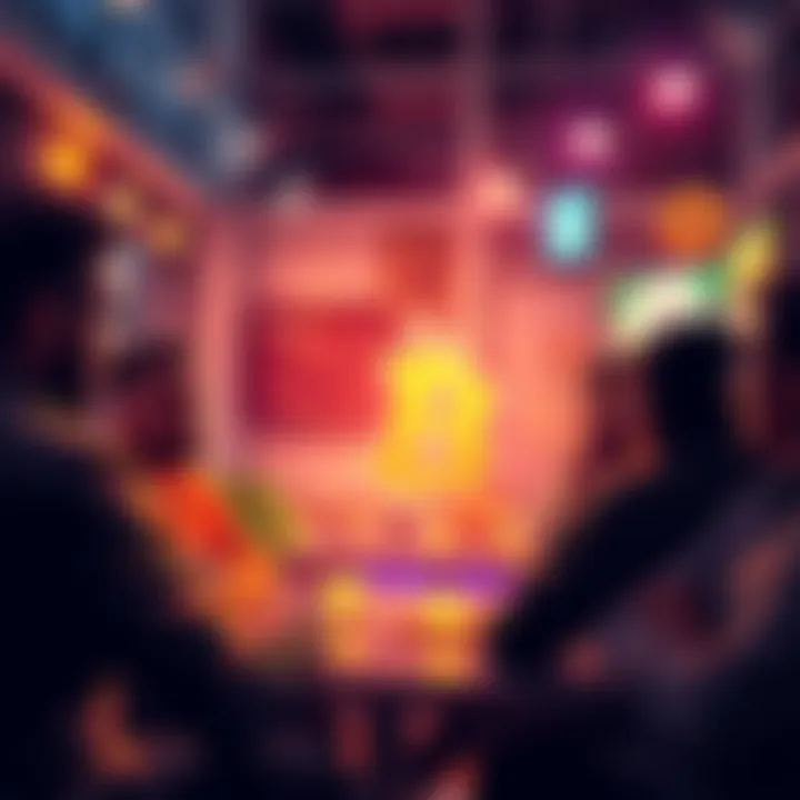 A group of people discussing their thoughts on Bitcoin's future value in a casual setting.