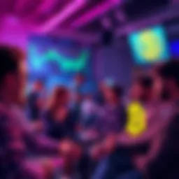 People sharing thoughts and strategies about Bitcoin in a vibrant community setting