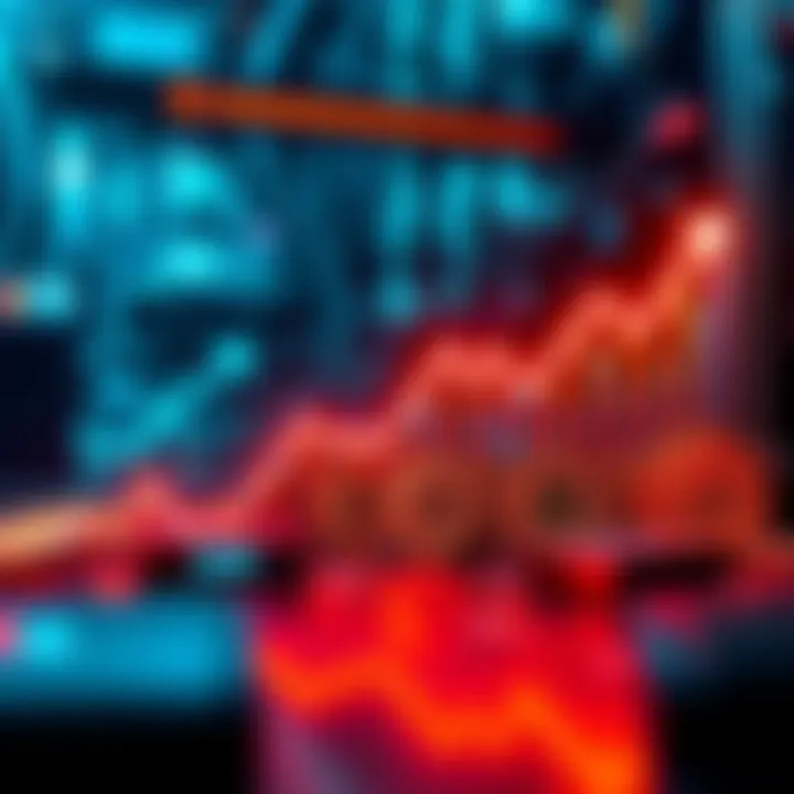 Graph showing Bitcoin mining costs with a downward trend and forecast of price changes