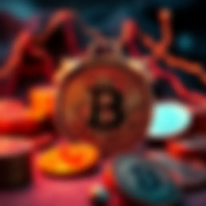 Bitcoin Amidst Mt. Gox Deadline Bitcoin coins with a countdown clock, symbolizing the approaching Mt. Gox deadline and potential liquidation.