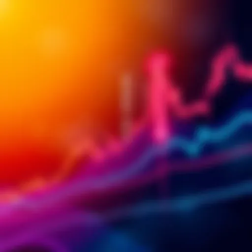 A Bitcoin price chart highlighting a potential breakout point with upward trend lines