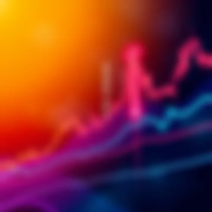 A Bitcoin price chart highlighting a potential breakout point with upward trend lines