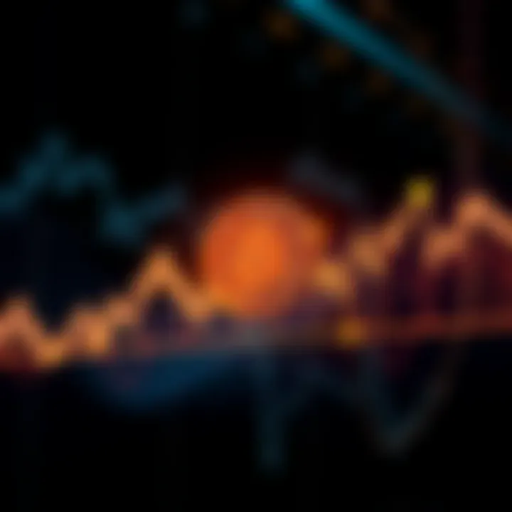 A line graph showing the fluctuation of Bitcoin prices over time with arrows indicating predictions for the next cycle