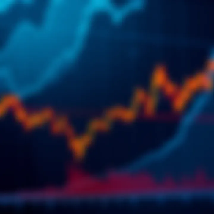 A downward trend line on a Bitcoin price chart showing significant decline during a bear market