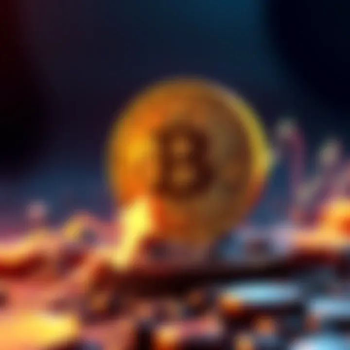 Bitcoin Price Drop A graphic showing the Bitcoin logo with a downward arrow indicating its price decrease to 20 USD