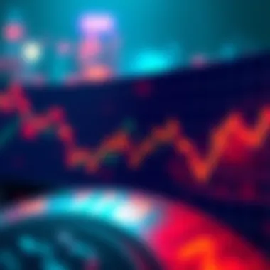 A graph showing the decline in Bitcoin’s value with a downward trend line.