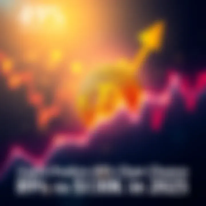 A graph showing Bitcoin's price trend with an upward arrow indicating growth, alongside a Bitcoin symbol, suggesting the possibility of reaching $130K by 2025.