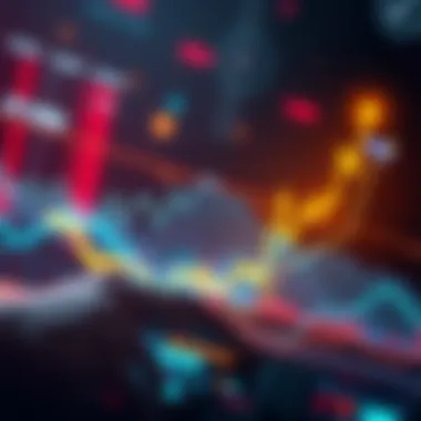 Bitcoin Price Surge A graph showing Bitcoin price rising to $60,000 during a market sell-off with indicators of potential decline to $50,000.