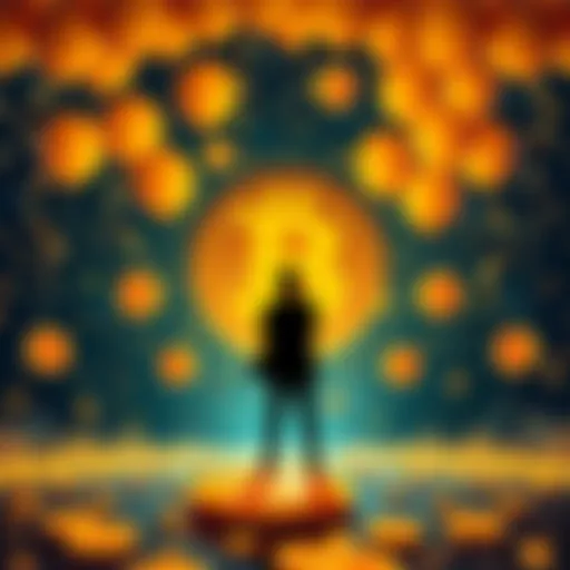 A festive graphic showing Bitcoin symbols and balloons to mark its 17th birthday, with a silhouette of a person representing Satoshi Nakamoto.